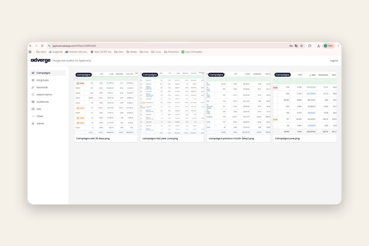 De Google Ads Auditor die Empathree voor Adverge bouwde